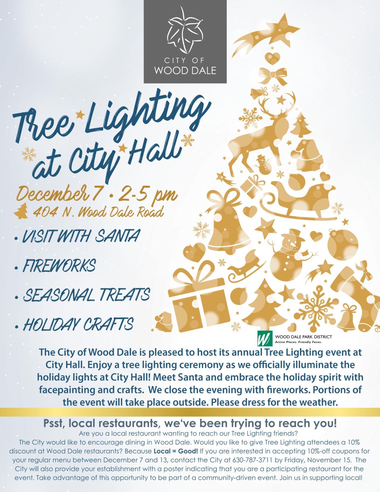 Tree Lighting in Wood Dale